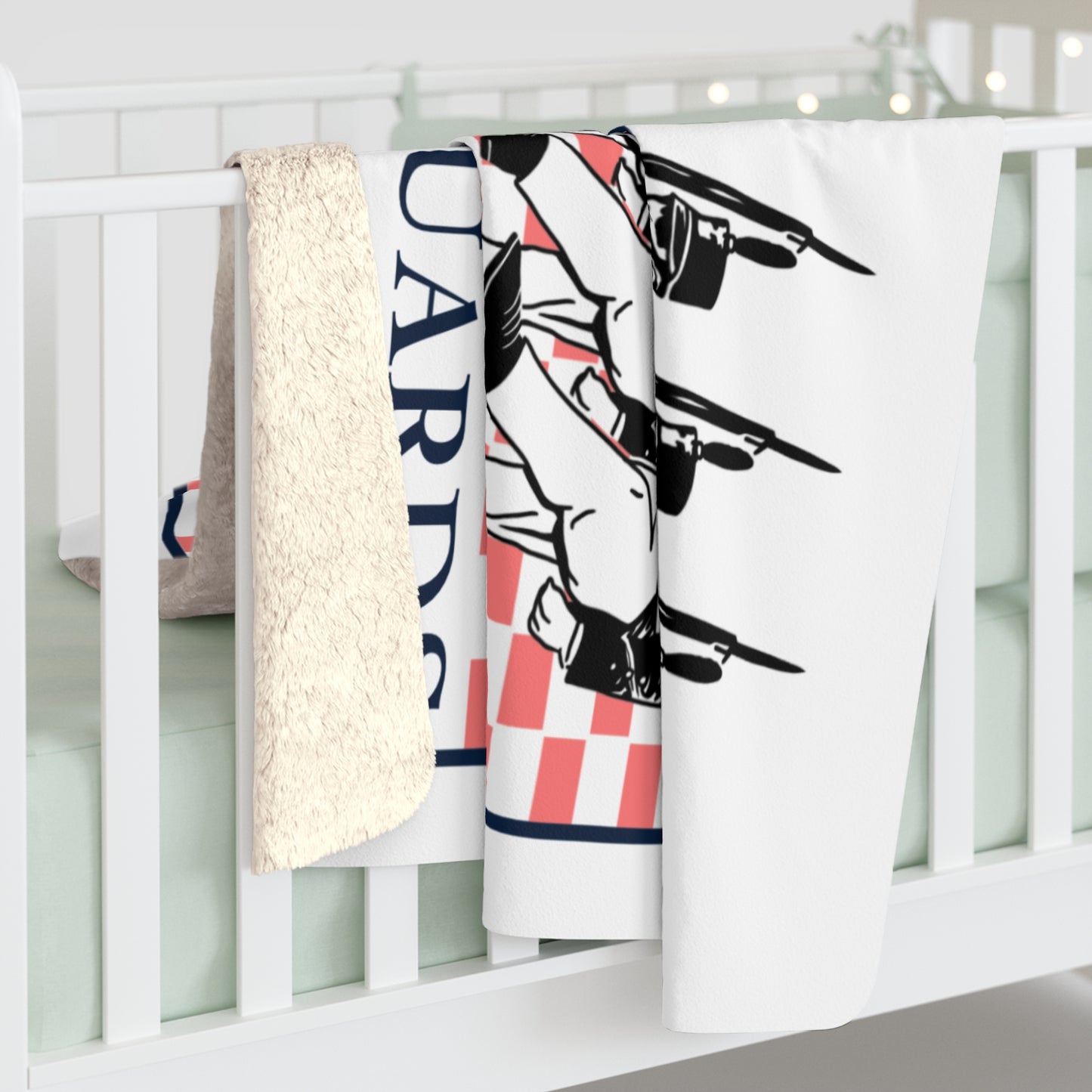 Sherpa Fleece Blanket - Summerall Guards Design, Cozy Military Throw for Home Decor