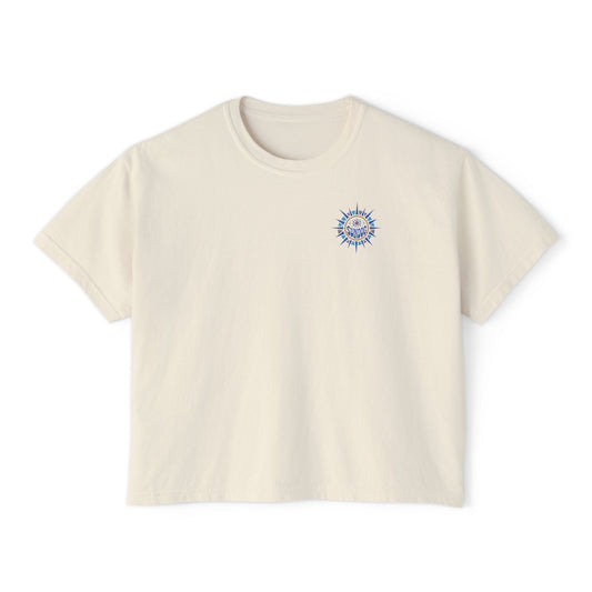 Sun Dog Retro Boho Women's Crop T Shirt