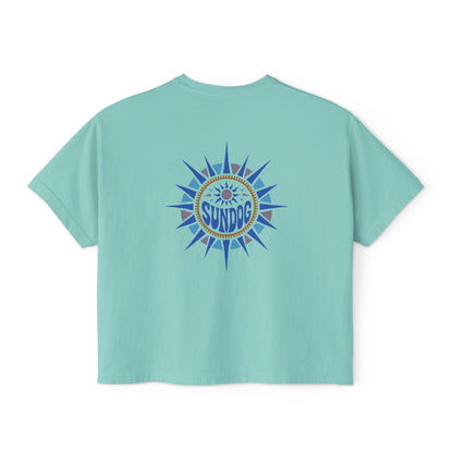 Sun Dog Retro Boho Women's Crop T Shirt