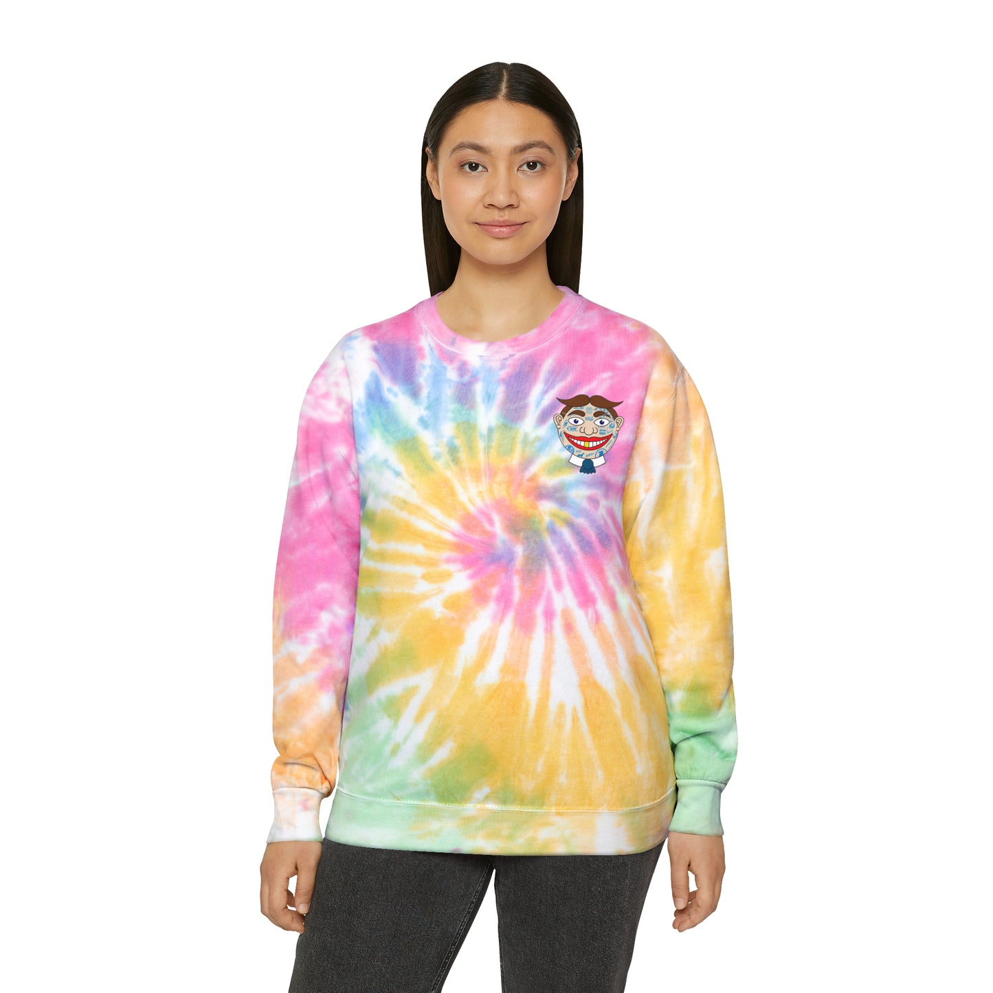 New Jersey Crew Neck Tie Dye Sweatshirt