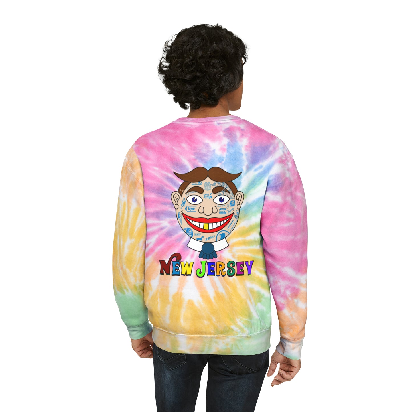 New Jersey Crew Neck Tie Dye Sweatshirt