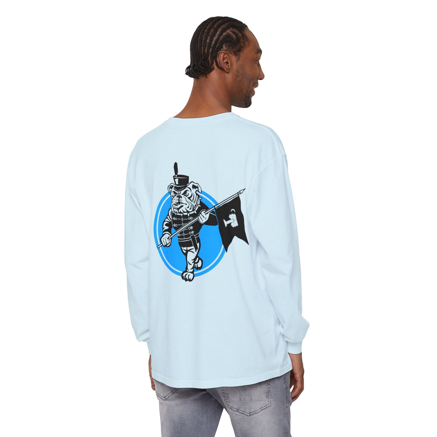 Bulldog Unisex Long Sleeve T-Shirt - Eco-Friendly Garment-Dyed Tee