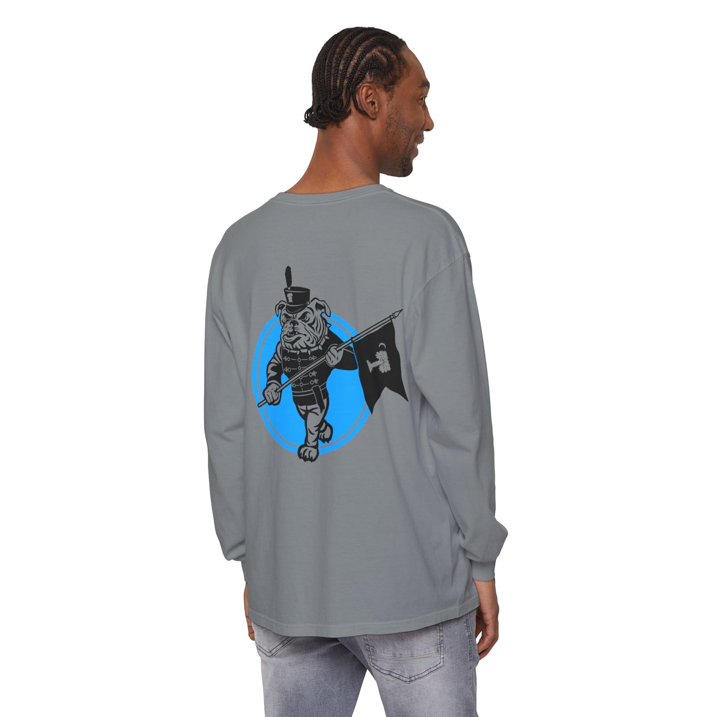 Bulldog Unisex Long Sleeve T-Shirt - Eco-Friendly Garment-Dyed Tee