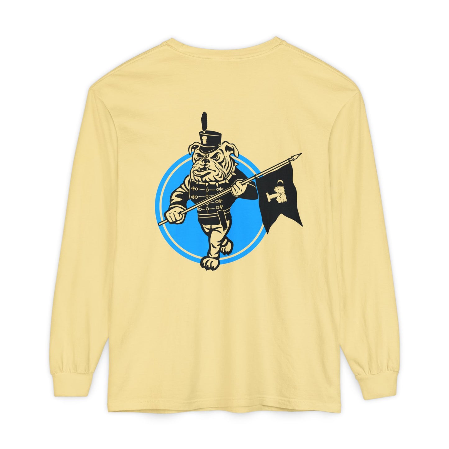 Bulldog Unisex Long Sleeve T-Shirt - Eco-Friendly Garment-Dyed Tee