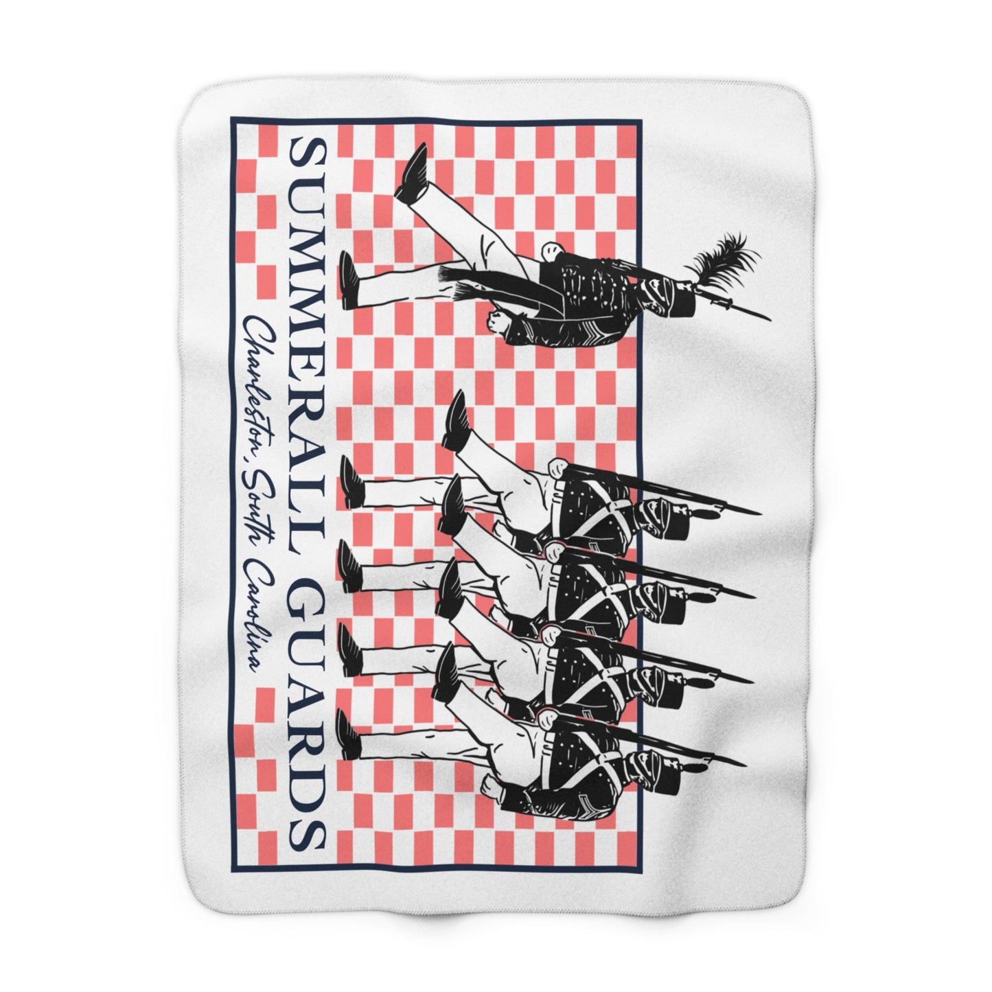 Sherpa Fleece Blanket - Summerall Guards Design, Cozy Military Throw for Home Decor