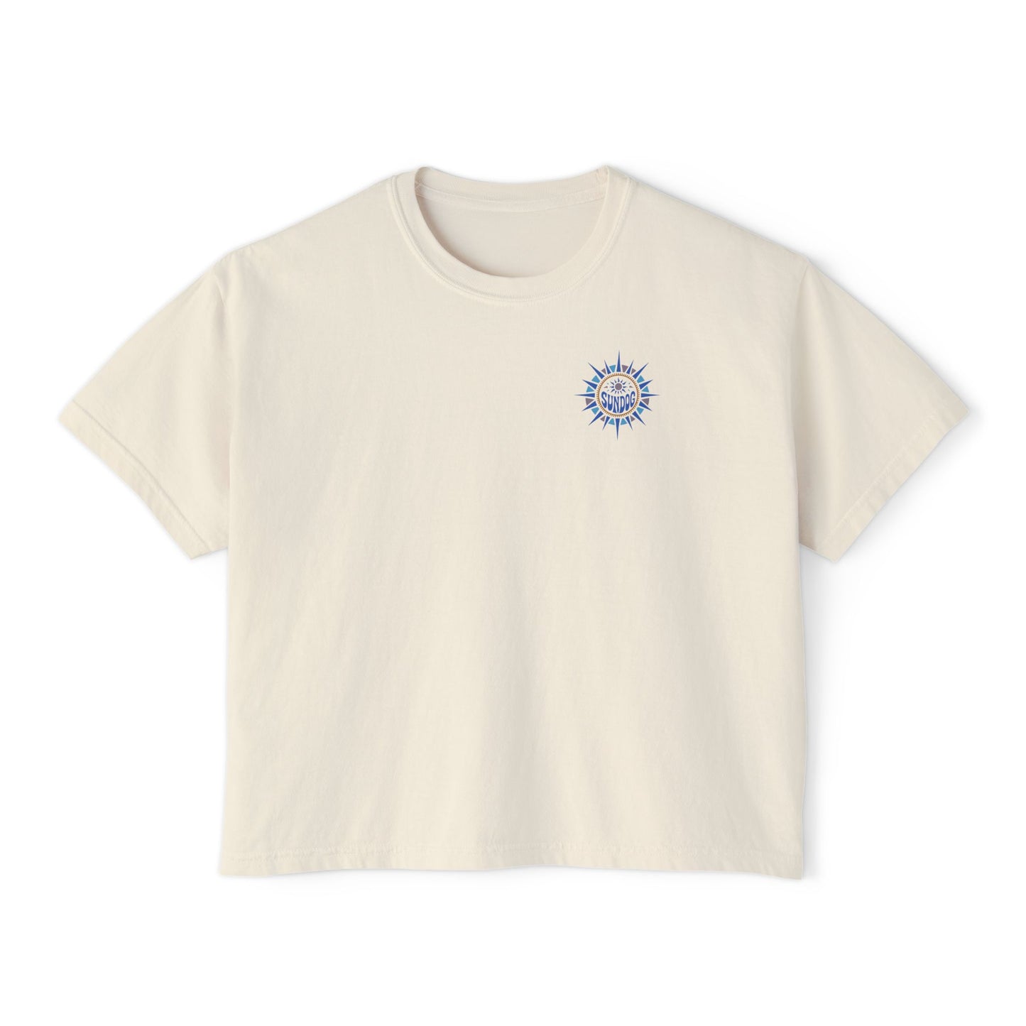 Sun Dog Retro Boho Women's Crop T Shirt