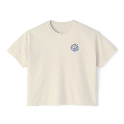 Sun Dog Retro Boho Women's Crop T Shirt