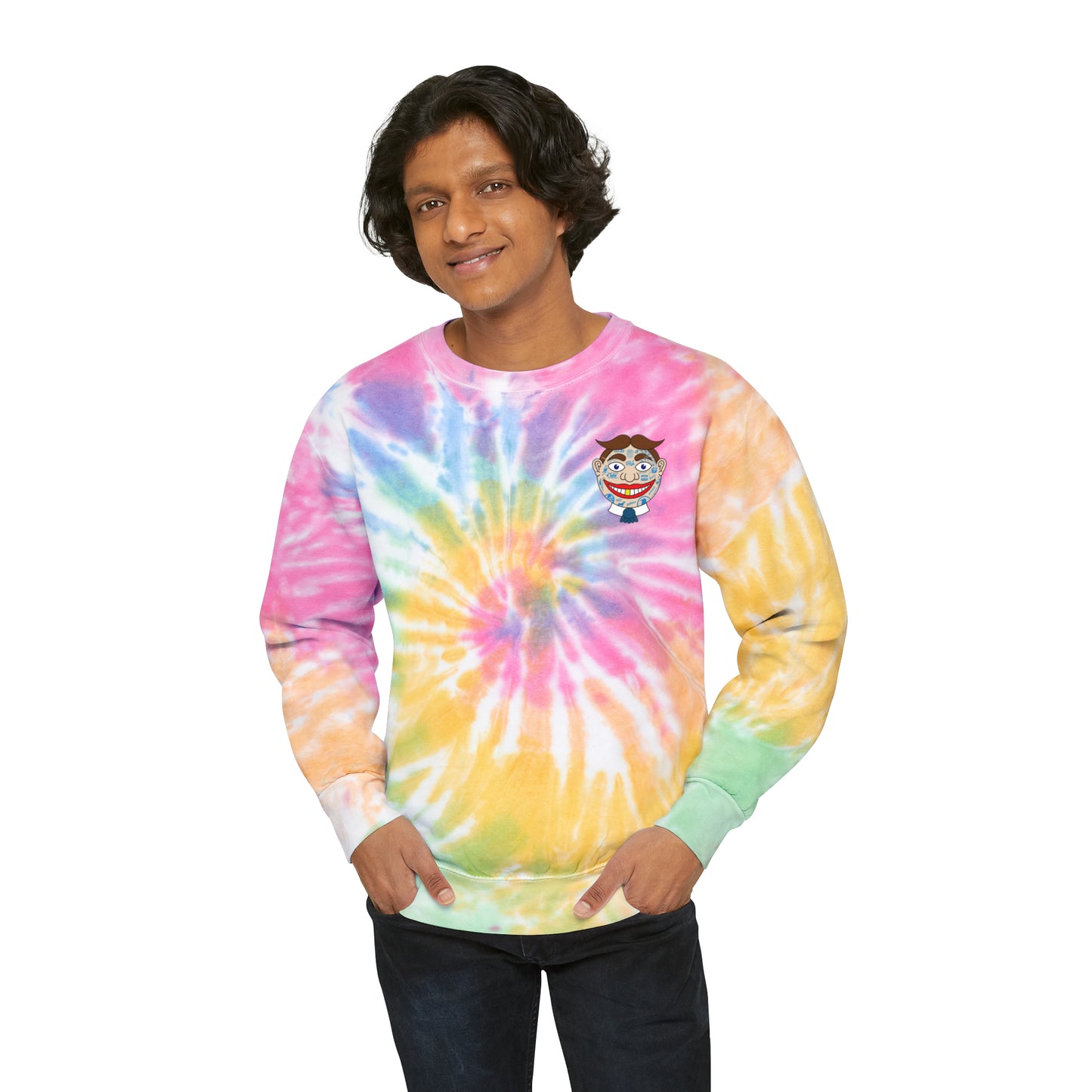 New Jersey Crew Neck Tie Dye Sweatshirt