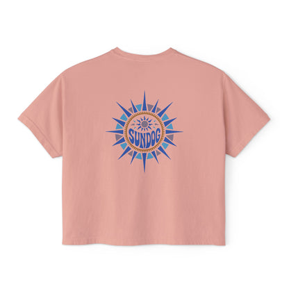 Sun Dog Retro Boho Women's Crop T Shirt